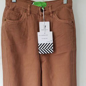 NWT: Sandrine Rose X Free People Cotton/Linen Buckle Pants : Size 24